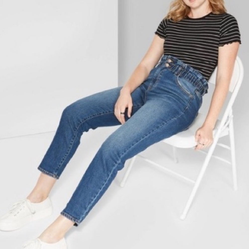 Wild Fable Paper bag Waist Denim Jeans